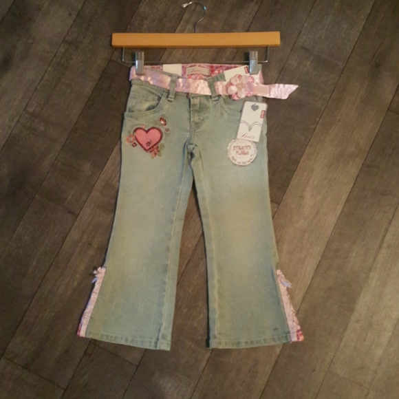NWT SIZE 4 LEVIS PINK AND WHITE GIRLS JEANS - Picture 7 of 8